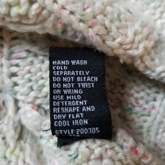 Cliche culture sz S chunky knit rainbow thread sweater wool blend - Picture 6 of 6